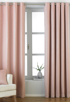 Atlantic Eyelet, Blush - Ready Made Curtains